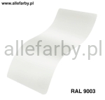 RAL 9003 Farba Proszkowa Poliestrowa Kolor Biały Gładki Połysk P/S1/U/9003/2-195 Minimum 1 kg