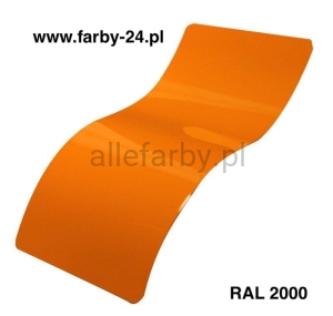 RAL 2000 Farba Proszkowa Poliestrowa Kolor Żółto-Pomarańczowy Połysk P/S1/U/2000/7-368 Minimum 20 kg