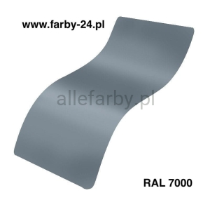 RAL 7000 Farba Proszkowa Poliestrowa Kolor Szary Popielaty Gładki Mat P/S4/U/7000/G-078 Minimum 20 kg