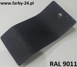 RAL 9011 Farba Proszkowa Poliestrowa Kolor Czarny Metaliczny Drobna Struktura Mat P/F5/C/1165/8-136 Minimum 1 kg