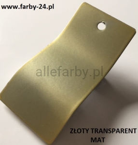 Transparent Złoty Farba Proszkowa Poliestrowa Gładki Mat P/S5/U/1655/8-237 Minimum  1kg