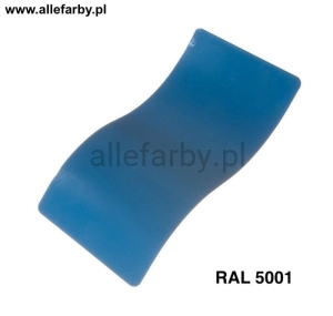 RAL 5001 Farba Proszkowa Poliestrowa Kolor Niebieski Turkusowy Połysk P/S1/U/5001/7-142 Minimum 20 kg