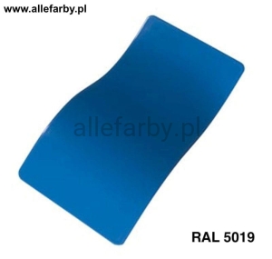 RAL 5019 Farba Proszkowa Poliestrowa Kolor Niebieski Capri Mat P/S4/U/5019/7-379 Minimum 20 kg