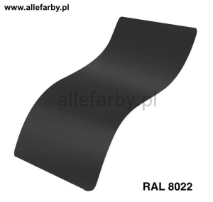RAL 8022 Farba Proszkowa Poliestrowa Kolor Brązowo-Czarny Mat P/S4/U/8022/7-289 Minimum 20 kg