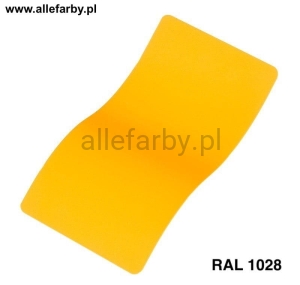 RAL 1028 Farba Proszkowa Poliestrowa Kolor Żółty Melonowy Gładka Satyna P/S2/U/1067/8-199 Minimum 20 kg