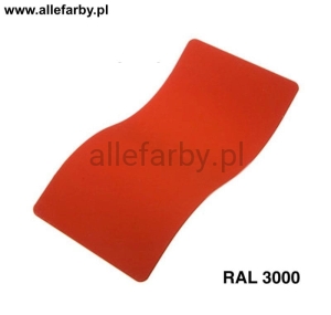 RAL 3000 Farba Proszkowa Poliestrowa Kolor Czerwony Ognisty Połysk P/S1/U/67/8-501 Minimum 1 kg