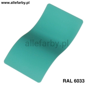 RAL 6033 Farba Proszkowa Poliestrowa Kolor Turkusowy Ciemny Drobna Struktura P/F5/U/549/8-331 Minimum 20 kg (Farba do produkcji  )
