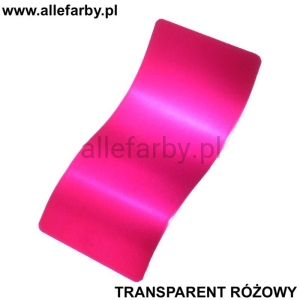 Transparent Rożowy Farba Proszkowa Poliestrowa Gładki Połysk PINK P/S1/U/PINK/2-517 Minimum 1 kg