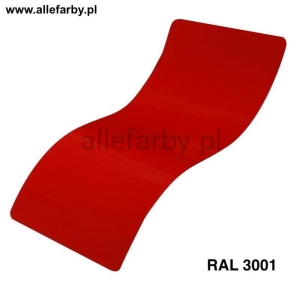 RAL 3001 Farba Proszkowa Poliestrowa Kolor Czerwony Sygnałowy Gładki Połysk PE58AT3001189GLX Minimum 1 kg