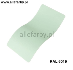 RAL 6019 Farba Poliestrowa Kolor Seledynowy Gładki Połysk P/S1/U/1015/8-385 Minimum 20 kg  (Farba do produkcji )