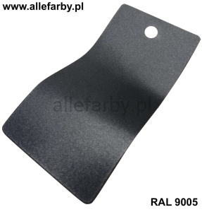 RAL 9005 Farba Proszkowa Poliestrowa Kolor Czarny Metalik Gładki Połysk P/S1/U/2305/8-415 Minimum 20 kg  