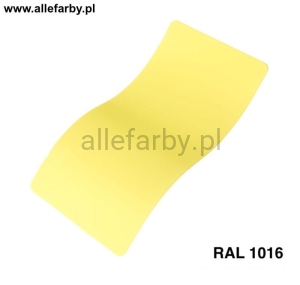 RAL 1016 Farba Proszkowa Poliestrowa Kolor Żółty Siarkowy Drobna Struktura Mat P/F5/U/1123/8-567 Minimum 20 kg