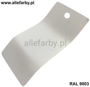 RAL 9003 Farba Proszkowa Poliestrowa Kolor Biały Perłowy Drobna Struktura P/F4/U/1613/8-125 Minimum 20 kg