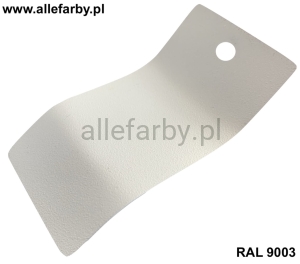 RAL 9003 Farba Proszkowa Poliestrowa Kolor Biały Perłowy Drobna Struktura P/F5/U/1734/8-408 Minimum 20 kg