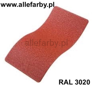 RAL 3020 Farba Proszkowa Poliestrowa Kolor Czerwony Gruba Struktura PE54AT3020183WRX Minimum 1 kg