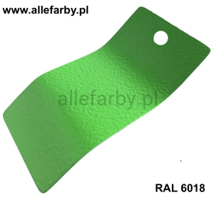 RAL 6018 Farba Proszkowa Poliestrowa Kolor Zielony Jasny Gruba Struktura PE54AT6018183WRX Minimum 1 kg
