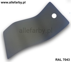 RAL 7043 Farba Proszkowa Poliestrowo-Epoksydowa Kolor Szary Ciemny Drobna Struktura Mat EP/F4/U/1151/8-134 Minimum 1 kg