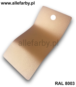 RAL 8003 Farba Proszkowa Epoksydowo-Poliestrowa Kolor Brązowy Miodowy Drobna Struktura EP/F5/U/1201/8-416 Minimum 20 kg ( Farba do produkcji )