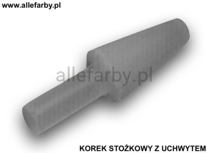 Korek Stożkowy Silikonowy Z Uchwytem 8,71 mm/4,78 mm - Dedykowany Do Malowania Proszkowego op. 1000 szt.
