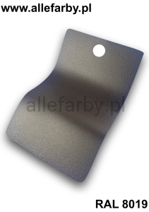 RAL 8019 Farba Proszkowa Poliestrowa Kolor Brązowo-Szary Drobna Struktura PE54AT8019180SPX Minimum 1 kg