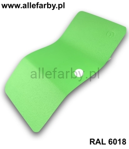 RAL 6018 Farba Proszkowa Poliestrowa Kolor Zielony Jasny Drobna Struktura P/F5/U/1122/8-154 Minimum 20 kg ( Farba do produkcji )