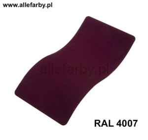 RAL 4007 Farba Proszkowa Poliestrowa Kolor Fioletowy Ciemny Gładki Połysk P/S1/U/4007/7-382 Minimum 20 kg