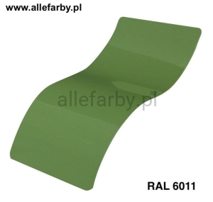 RAL 6011 Farba Proszkowa Poliestrowa Kolor Zielony Groszkowy Gładki Połysk P/S1/U/6011/7-410 Minimum 20 kg