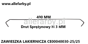 Zawieszka Lakiernicza z Drutu Sprężynowego CE00040030-25/25 - 1 szt.  