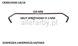 Zawieszki Z Drutu Sprężynowego, Haki Lakiernicze CE00015030-18/18 - 1000 szt. 