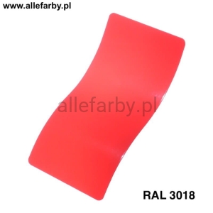 RAL 3018 Farba Proszkowa Poliestrowa Kolor Truskawkowy Mat P/S4/U/3018/G-019 Minimum 20 kg