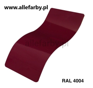 RAL 4004 Farba Proszkowa Poliestrowa Kolor Bordowo-Fioletowy Buraczkowy Gładki Mat P/S4/U/4004/G-028 Minimum 20 kg