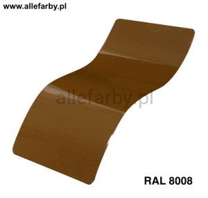 RAL 8008 Farba Proszkowa Poliestrowa Kolor Brązowo-Oliwkowy Mat P/S4/U/8008/G-094 Minimum 20 kg
