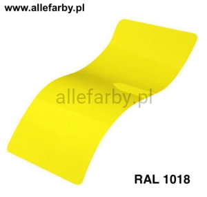 RAL 1018 Farba Proszkowa Poliestrowa Kolor Żółty Jasny Gładki Połysk P/S1/U/1018/B-127 Minimum 1 kg