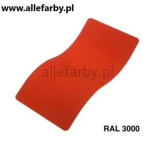 RAL 3000 Farba Proszkowa Poliestrowa Kolor Czerwony Ognisty Gładki Połysk Odporna P/S1/U/3000/B-137 Minimum 1kg