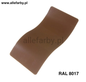RAL 8017 Farba Proszkowa Poliestrowa Kolor Brązowy Czekoladowy Satyna P/S2/U8017/2-387 Minimum 1 kg