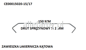 Zawieszki Z Drutu Sprężynowego, Haki Lakiernicze CE00015020-15/17 - 50 szt.  