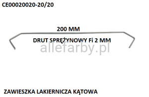 Zawieszki Z Drutu Sprężynowego, Haki Lakiernicze CE00020030-20/20 - 500 szt.