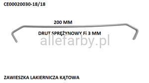 Zawieszki Z Drutu Sprężynowego, Haki Lakiernicze CE00020030-20/20 - 1000 szt.