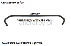 Zawieszki Z Drutu Sprężynowego, Haki Lakiernicze CE00025060-25/25 - 1 szt.