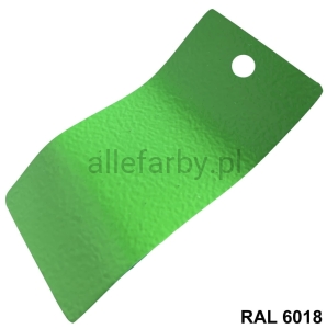 RAL 6018 Farba Proszkowa Poliestrowa Kolor Zielony Jasny Gruba Struktura P/T/U/6018/2-274 Minimum 1 kg