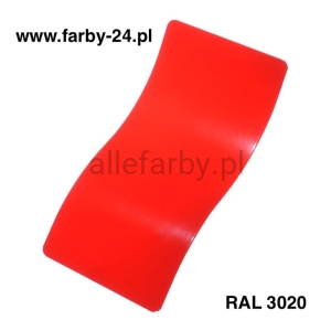 RAL 3020 METALIK Farba Proszkowa Poliestrowa Kolor Czerwony Gładki Połysk P/S1/U/1096/8-487 Minimum 20 kg (Farba do produkcji )