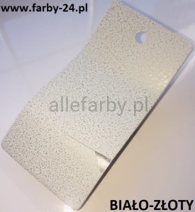 Farba Proszkowa Poliestrowo-Epoksydowa Kolor Biało-Złoty Gruba Struktura Półpołysk EP/T2/U/1010/8-189 Minimum 1 kg
