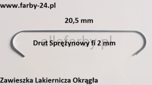 Zawieszki Z Drutu Sprężynowego, Haki Lakiernicze CR00020020-R=15 - 50 szt.