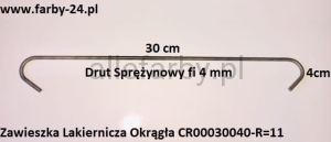 Zawieszki Z Drutu Sprężynowego, Haki Lakiernicze CR00030040-R=11 - 50 szt.