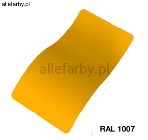 RAL 1007 Farba Proszkowa Poliestrowa Kolor Żółty Narcyzowy Satyna PE58AT1007187HRX Minimum 1 kg