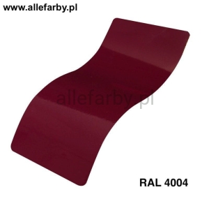 RAL 4004 Farba Proszkowa Poliestrowa Kolor Bordowo-Fioletowy Buraczkowy Gładki Połysk P/S1/U/4004/7-381 Minimum 20 kg