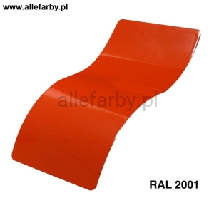 RAL 2001 Farba Proszkowa Poliestrowa Kolor Pomarańczowy Ceglasty Połysk P/S1/U/2001/7-116 Minimum 20 kg
