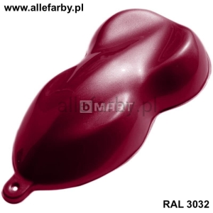 RAL 3032 Farba Proszkowa Poliestrowa Kolor Rubinowy Perłowy Gładki Połysk PE58QC3132189GLX Minimum 100 kg