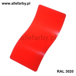RAL 3020 Farba Proszkowa Poliestrowa Kolor Czerwony Gruba Struktura P/T2/U/2053/8-184 Minimum 20 kg