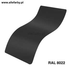 RAL 8022 Farba Proszkowa Poliestrowa Kolor Brązowo Czarny Gładki Mat P/S3/U/8022/B-393